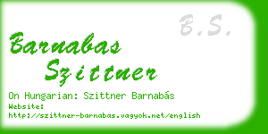 barnabas szittner business card